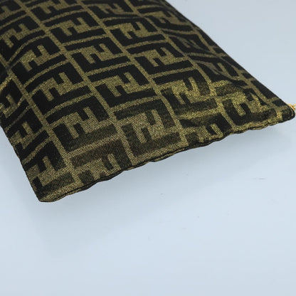 Fendi Vintage Zip Pouch Zucca Canvas, KHAKI, CANVAS, Clutche & pouche