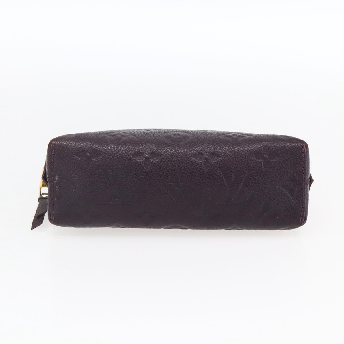 Louis Vuitton Cosmetic Pouch Monogram Empreinte Leather, BURGUNDY, LEATHER, Clutche & pouche