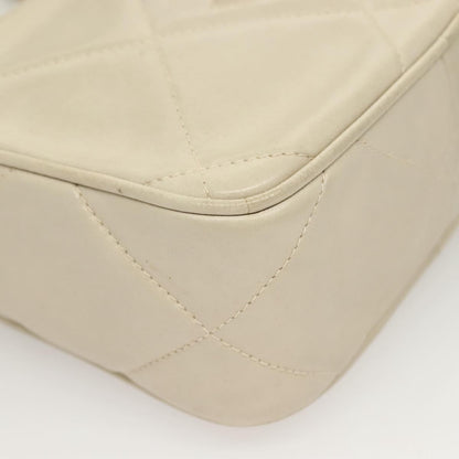 Chanel Vintage Diamond CC Camera Bag Quilted Lambskin, BEIGE, LEATHER, Shoulder bag