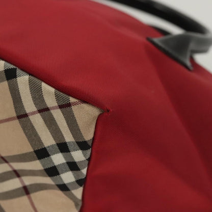 Burberry Nova Check Tote Nylon, RED, NYLON, Tote bag