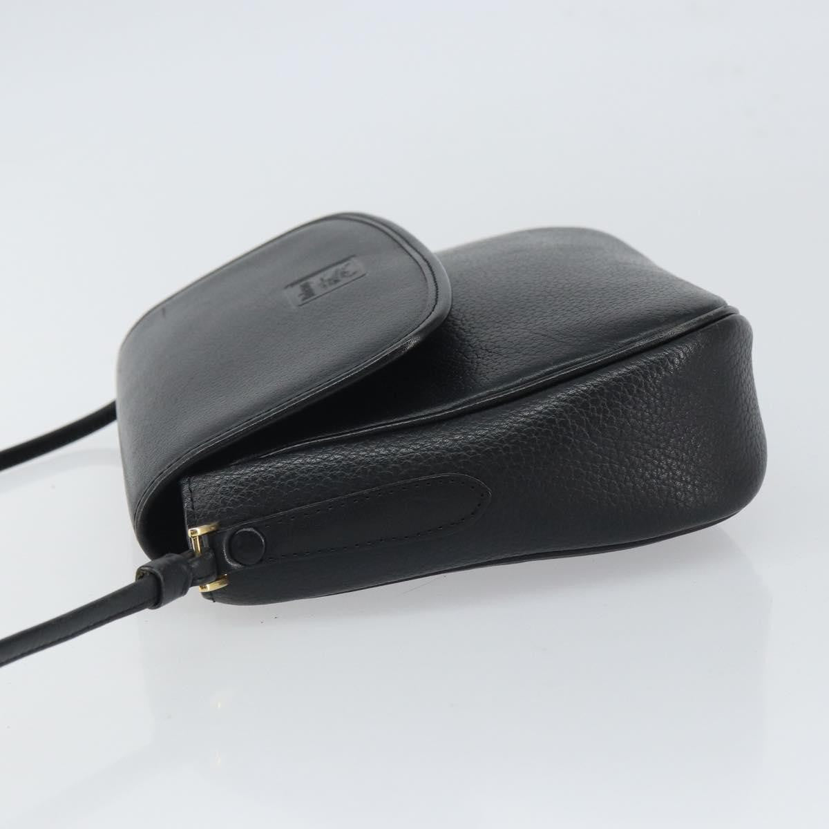 Burberry Vintage Shoulder Bag Leather, BLACK, LEATHER, Shoulder bag