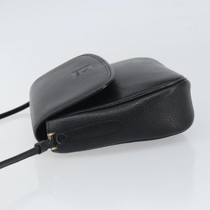 Burberry Vintage Shoulder Bag Leather, BLACK, LEATHER, Shoulder bag