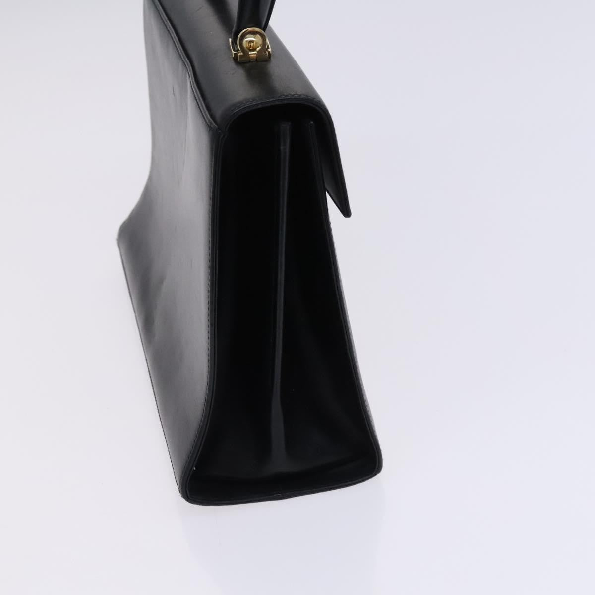 Salvatore Ferragamo Gancini Convertible Top Handle Bag Leather, BLACK, LEATHER, Handbag