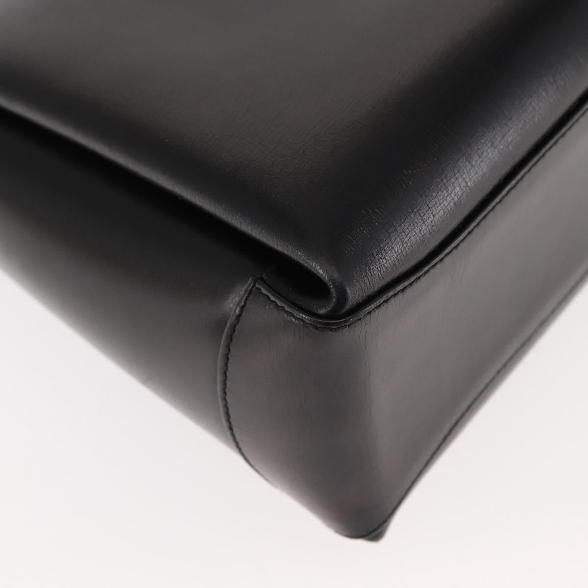 Gucci Vintage Convertible Box Crossbody Bag Leather, BLACK, LEATHER, Handbag