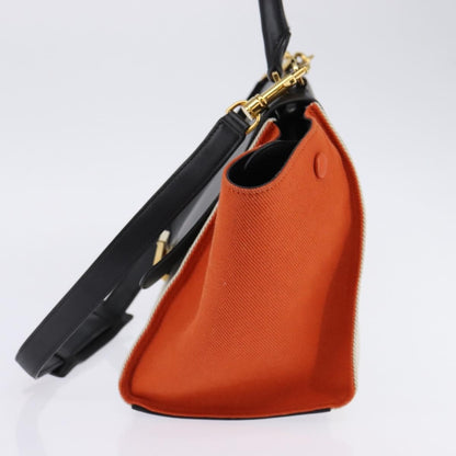 Celine Trapeze Bag Canvas with Leather, MULTICOLOUR, CANVAS, Handbag