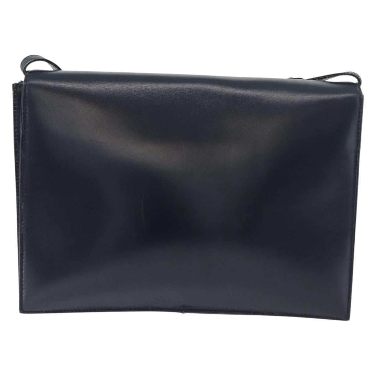 Loewe Anagram Shoulder Bag Leather, Navy, Leather, Shoulder Bag