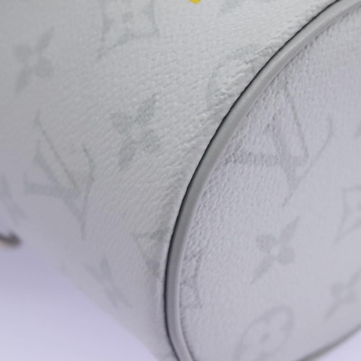 Louis Vuitton Chalk Nano Bag Limited Edition Logo Story Monogram Canvas, Gray, Canvas, Clutch