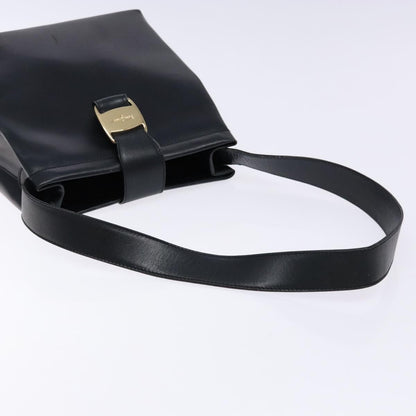Salvatore Ferragamo Vala Shoulder Bag Leather, NAVY, LEATHER, Shoulder bag