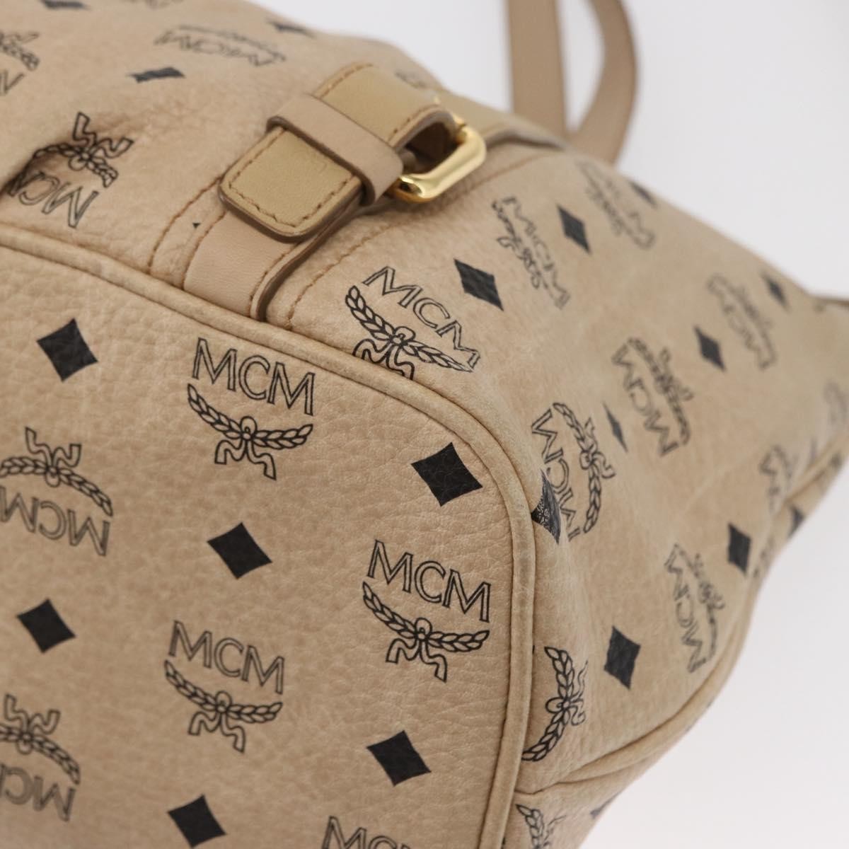 MCM Vintage Visetos Tote bag Canvas, BEIGE, PVC, Tote bag