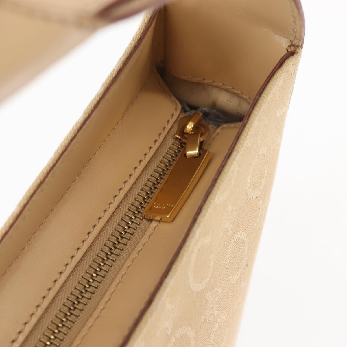Celine Macadam Shoulder Bag Canvas, BEIGE, CANVAS, Shoulder bag