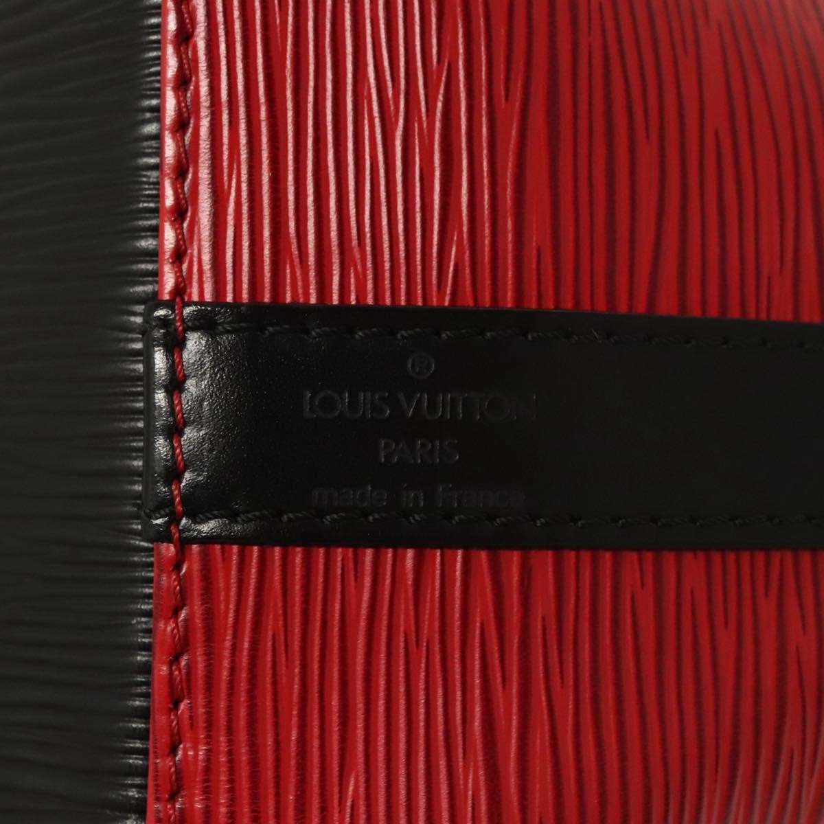 Louis Vuitton Petit Noe Handbag Two Tone Epi Leather, RED, LEATHER, Handbag