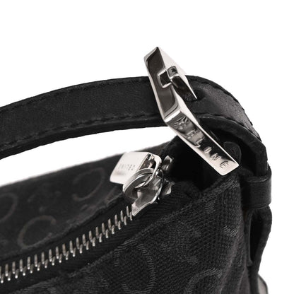 Celine C Macadam Handbag Canvas, BLACK, CANVAS, Handbag