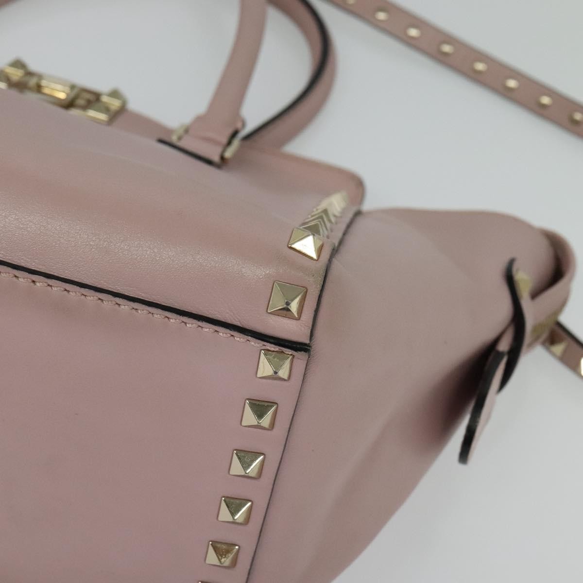Valentino Garavani Rockstud Tote Rigid Leather, PINK, LEATHER, Tote bag