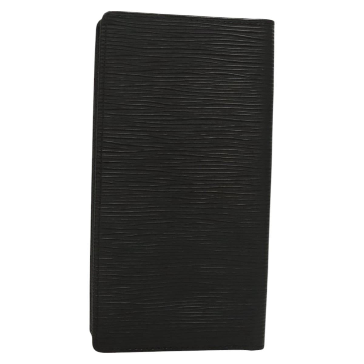 Louis Vuitton Porte Cartes Wallet Epi Leather, BLACK, LEATHER, Wallets