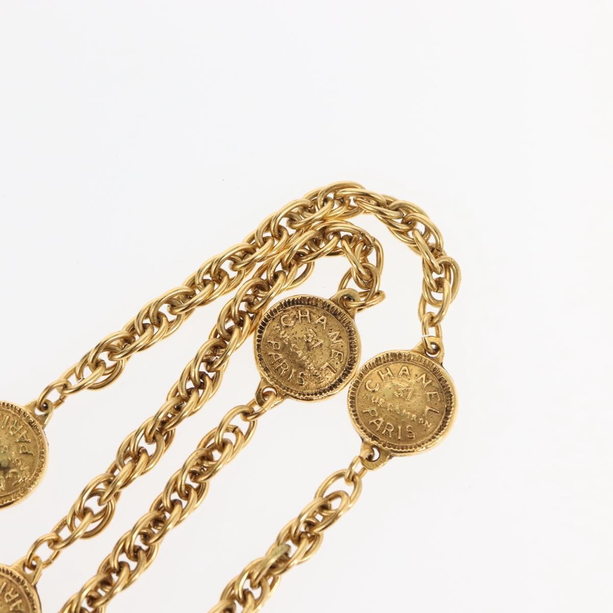 Chanel Vintage 31 Rue Cambon Medallion Pendant Necklace Metal, GOLD, METAL, Necklace