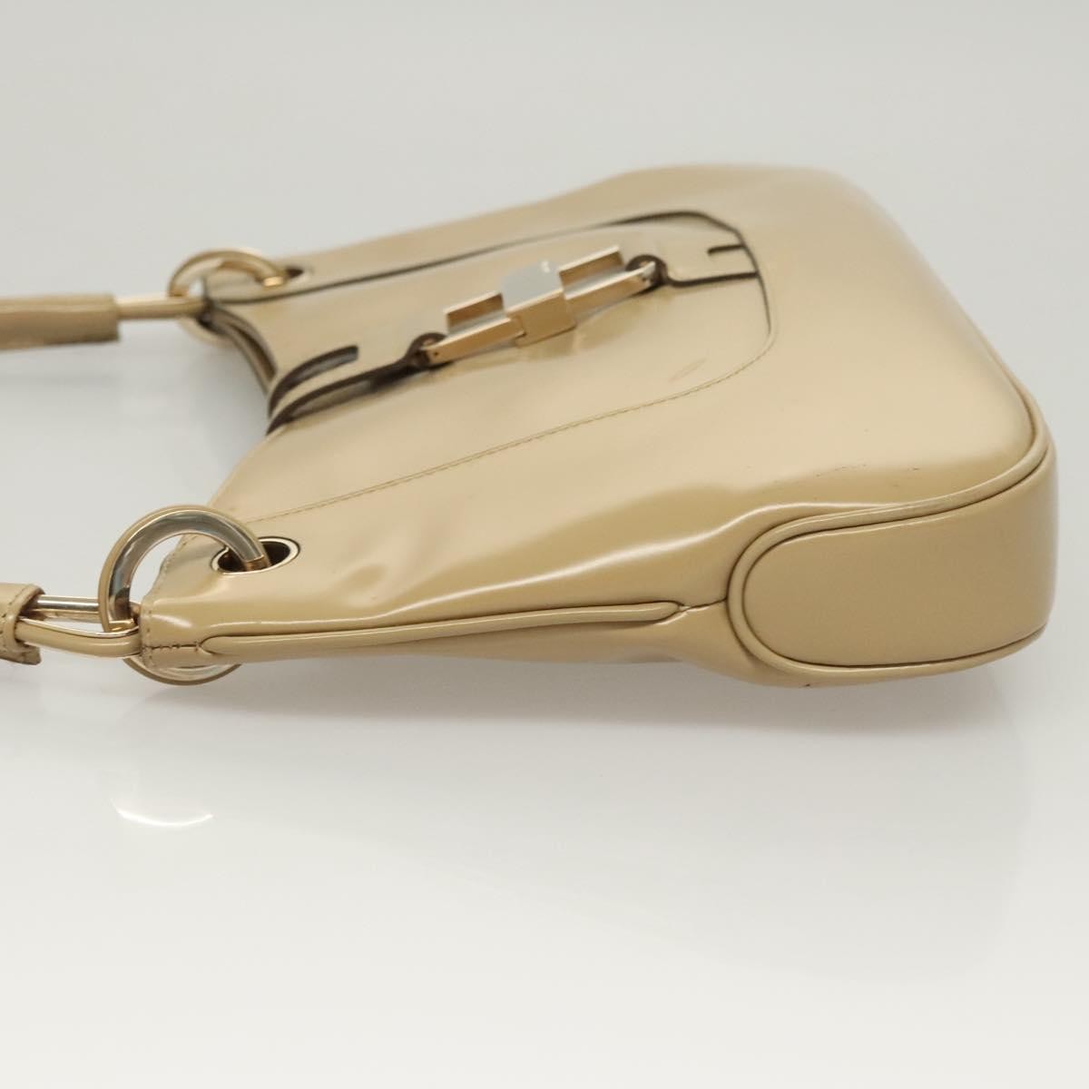 Gucci Vintage Jackie Handbag Leather, BEIGE, LEATHER, Handbag