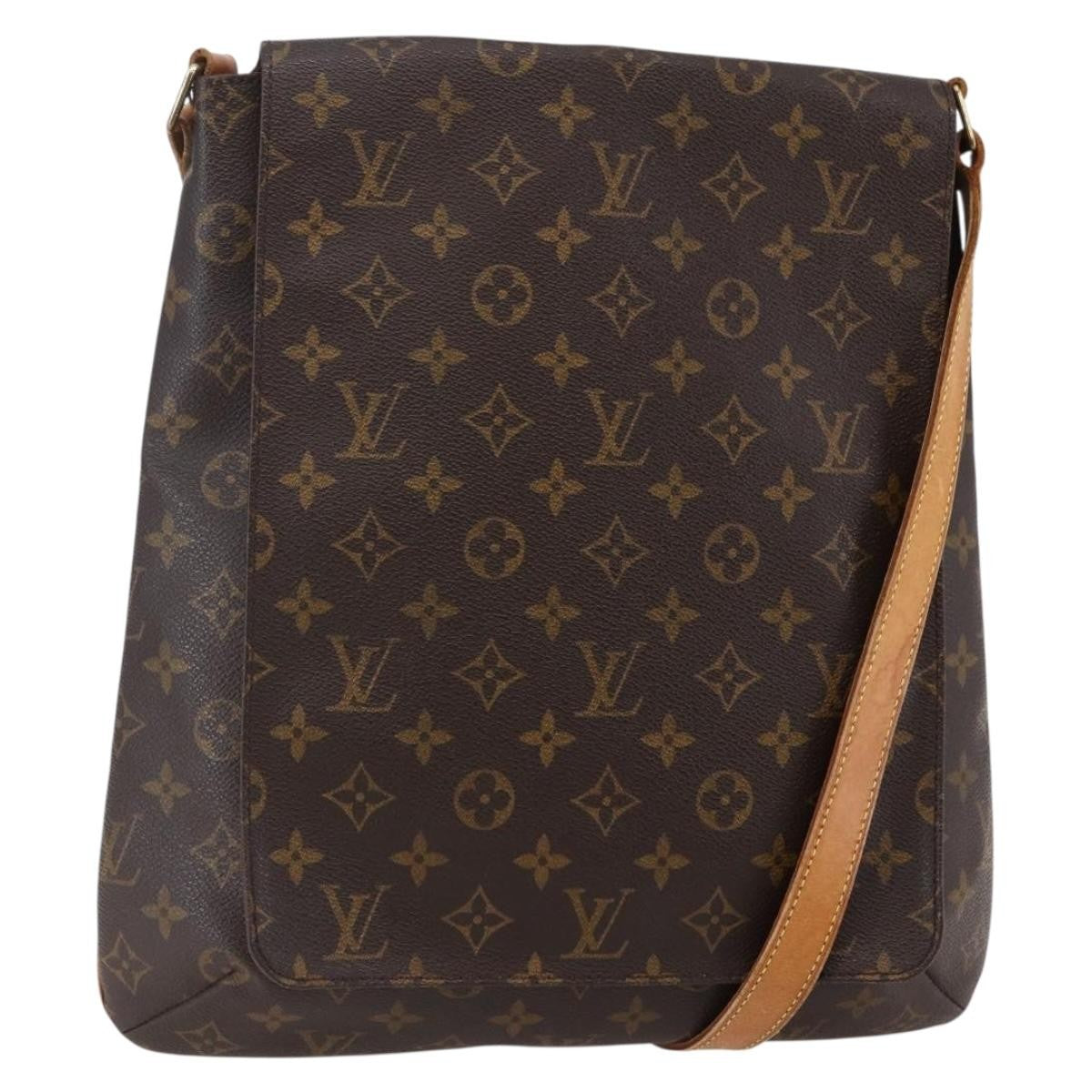 Louis Vuitton Musette Handbag Monogram Canvas, BROWN, CANVAS, Shoulder bag