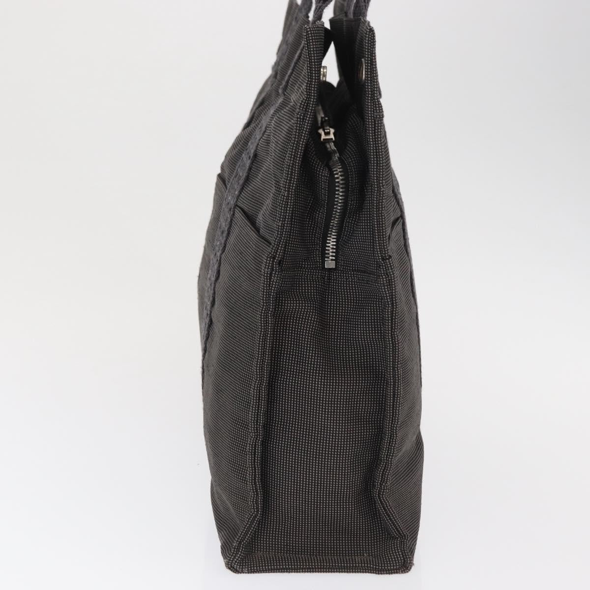 Hermes Fourre-tout Herline Canvas, GRAY, CANVAS, Tote bag
