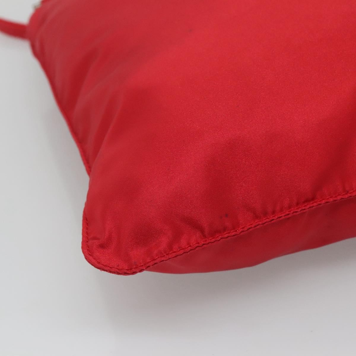 Prada Zip Top Messenger Bag Tessuto, RED, NYLON, Shoulder bag