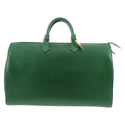 Louis Vuitton Speedy Handbag Epi Leather, GREEN, LEATHER, Handbag