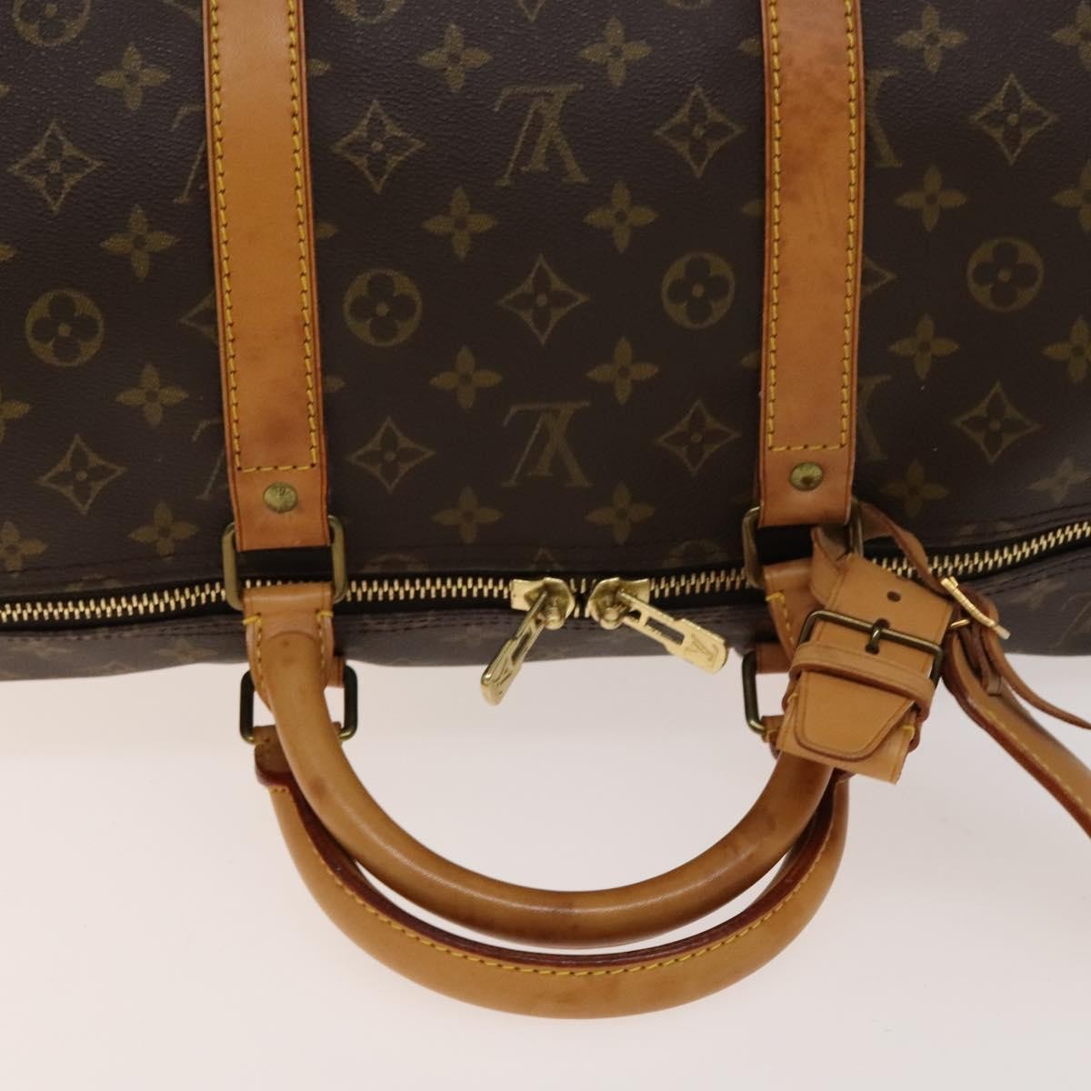 Louis Vuitton Keepall Bag Monogram Canvas, BROWN, CANVAS, Travel bag