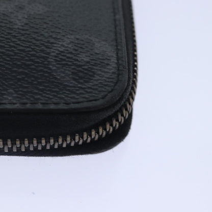 Louis Vuitton Zippy wallet vertical Taurillon Leather, BLACK, CANVAS, Wallets