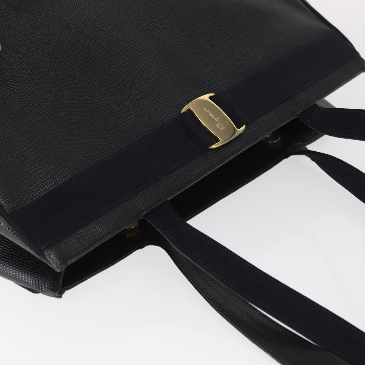 Salvatore Ferragamo Vala tote Leather, NAVY, LEATHER, Tote bag