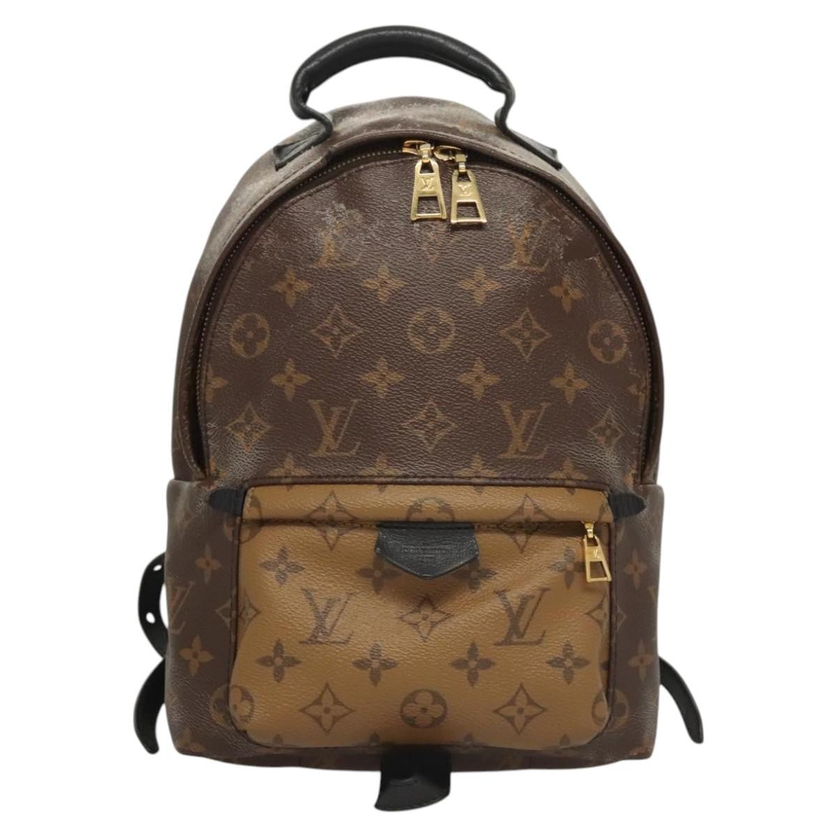 Louis Vuitton Palm Springs Backpack Reverse Monogram Canvas, BROWN, CANVAS, Backpack