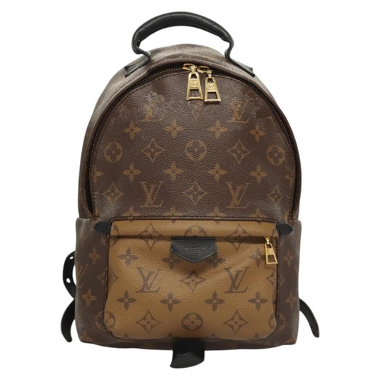 Louis Vuitton Palm Springs Backpack Reverse Monogram Canvas, BROWN, CANVAS, Backpack