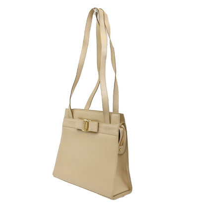 Salvatore Ferragamo Vara shoulder Bag Leather, Beige, Leather, Shoulder Bag