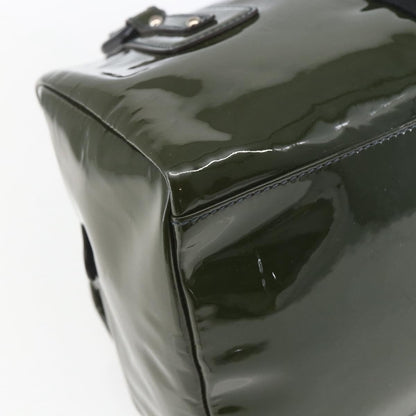Salvatore Ferragamo Vintage Handbag Patent leather, KHAKI, PATENT_LEATHER, Handbag