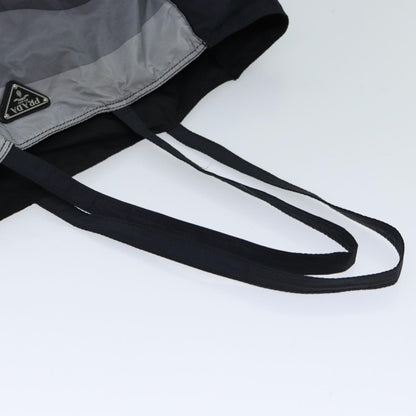 Prada Side Pocket Tote Nylon, BLACK, NYLON, Tote bag