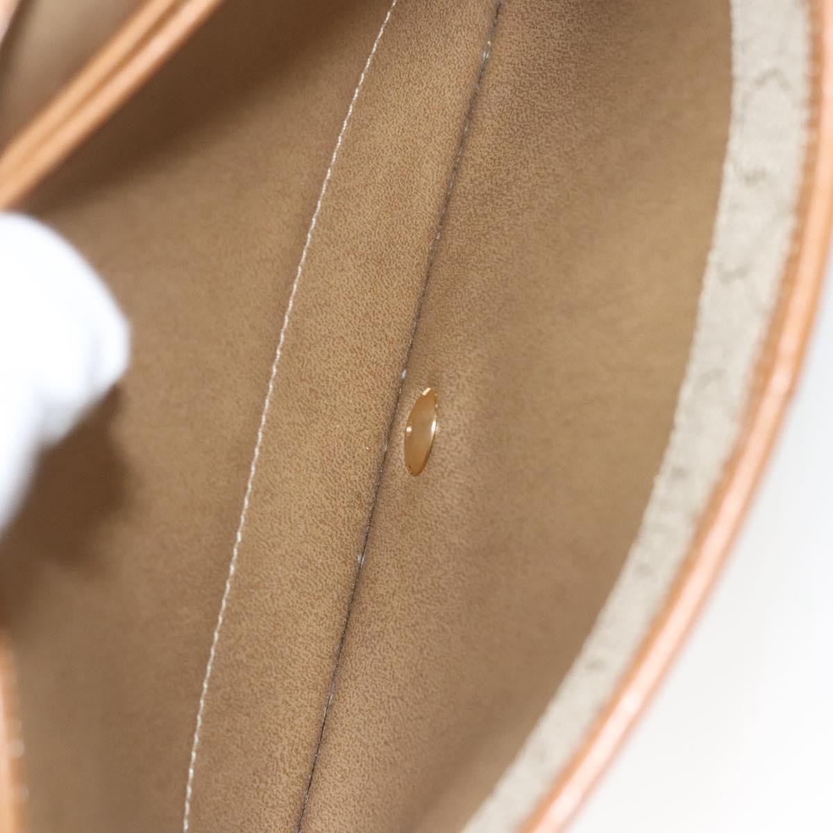 Christian Dior Vintage Honeycomb chain Canvas, BEIGE, CANVAS, Handbag