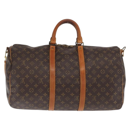 Louis Vuitton Keepall Bandouliere Bag Monogram Canvas, BROWN, CANVAS, Travel bag