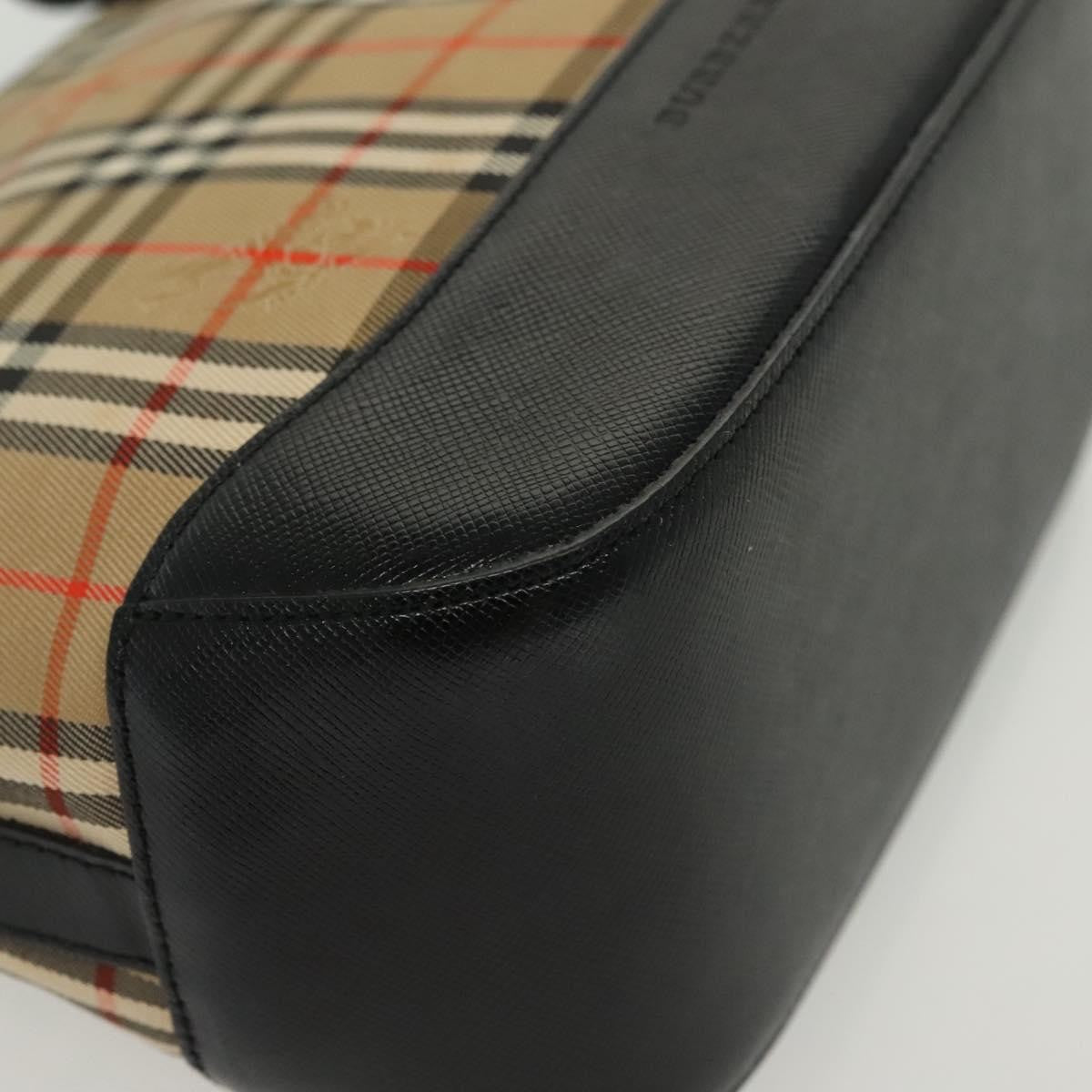 Burberry Nova Handbag Check Pattern, BEIGE, CANVAS, Handbag
