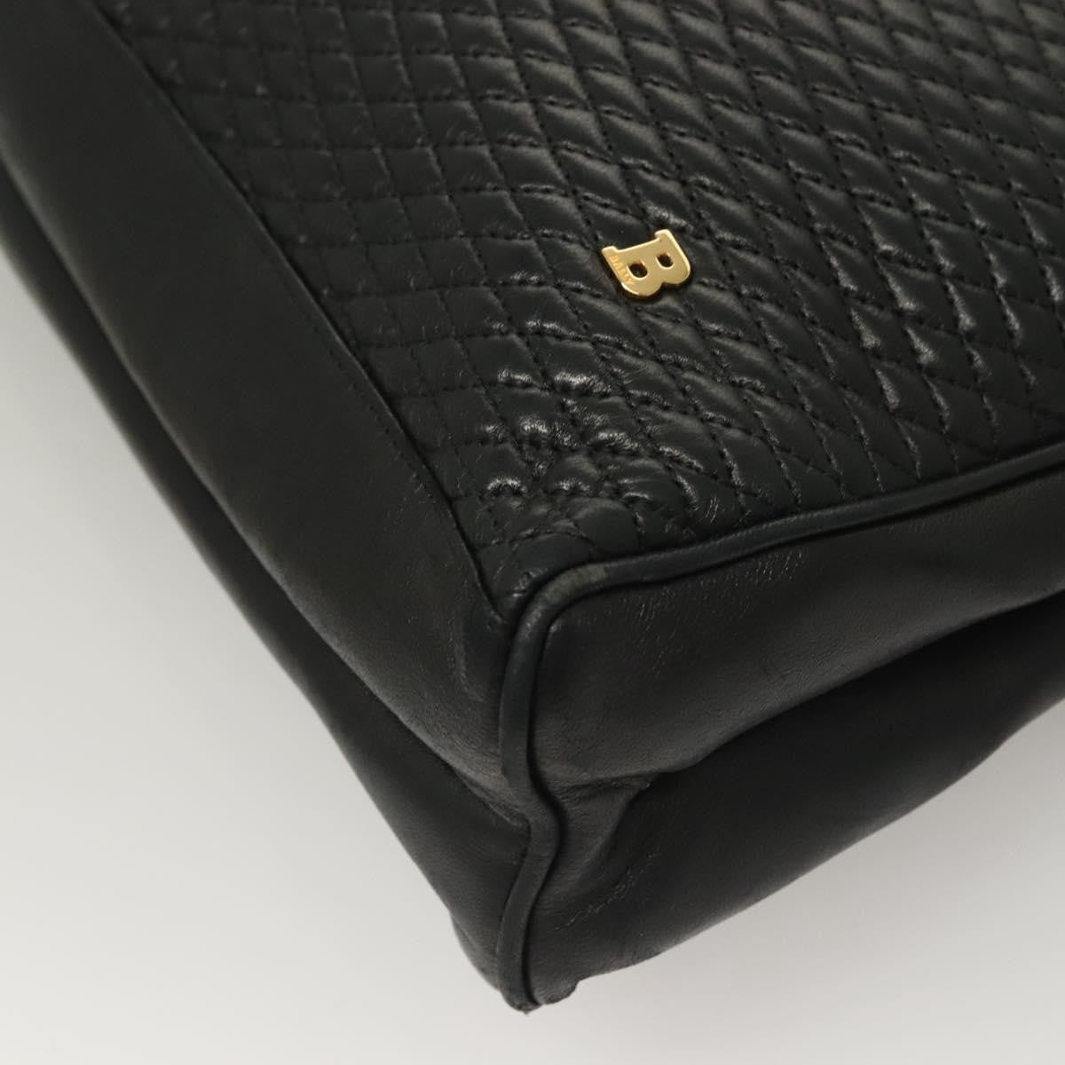 Bally Vintage Tote Bag Leather, Black, Leather, Tote Bag