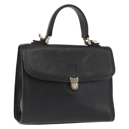 Burberry Vintage Handbag Leather, BLACK, LEATHER, Handbag