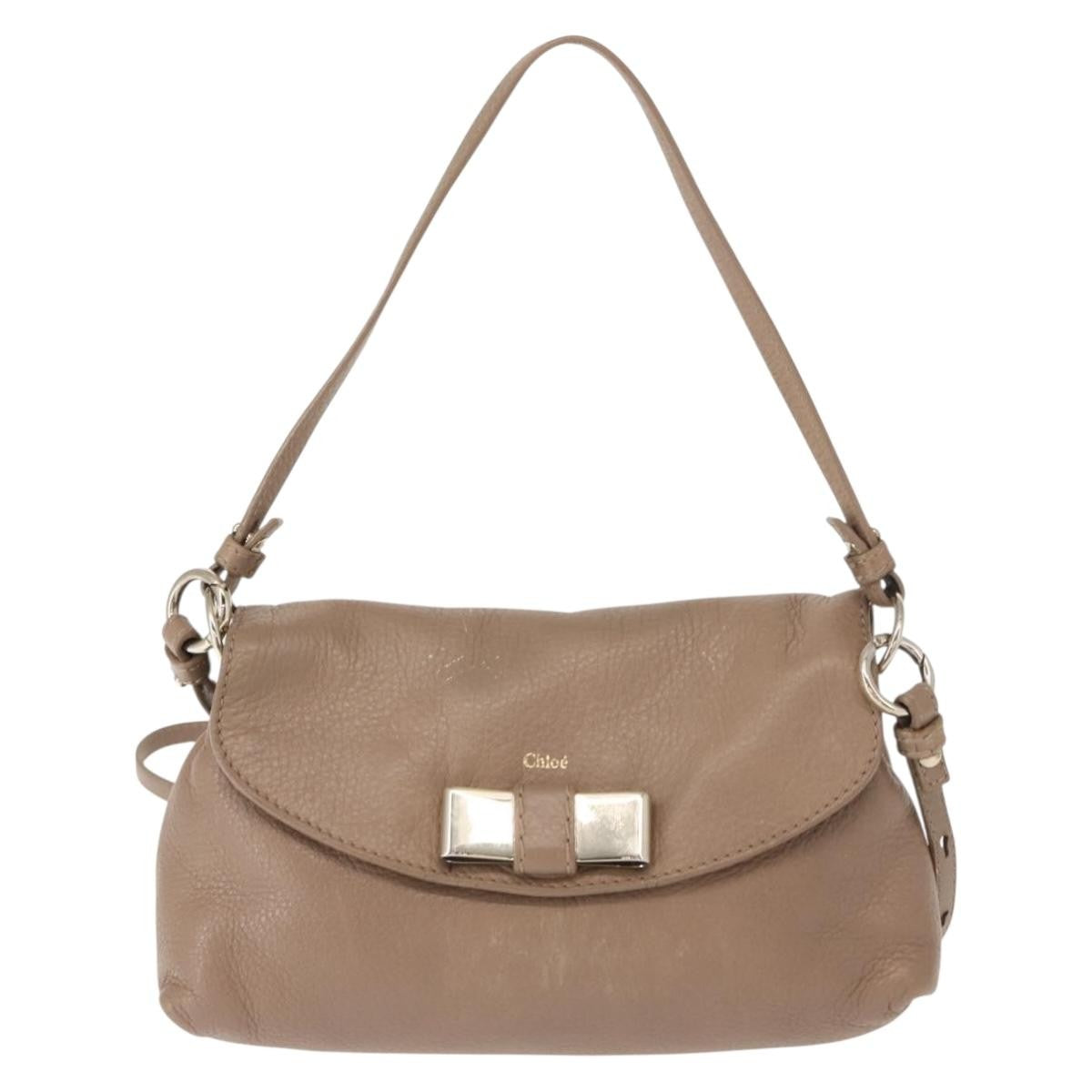 Chloe Lily Shoulder bag Leather, PURPLE, LEATHER, Shoulder bag