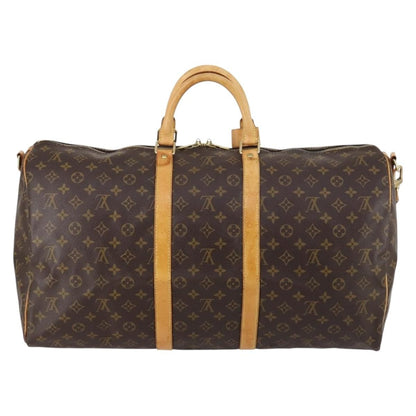 Louis Vuitton Keepall Bandouliere Bag Monogram Canvas, BROWN, CANVAS, Travel bag