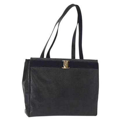 Salvatore Ferragamo Vala tote Leather, NAVY, LEATHER, Tote bag