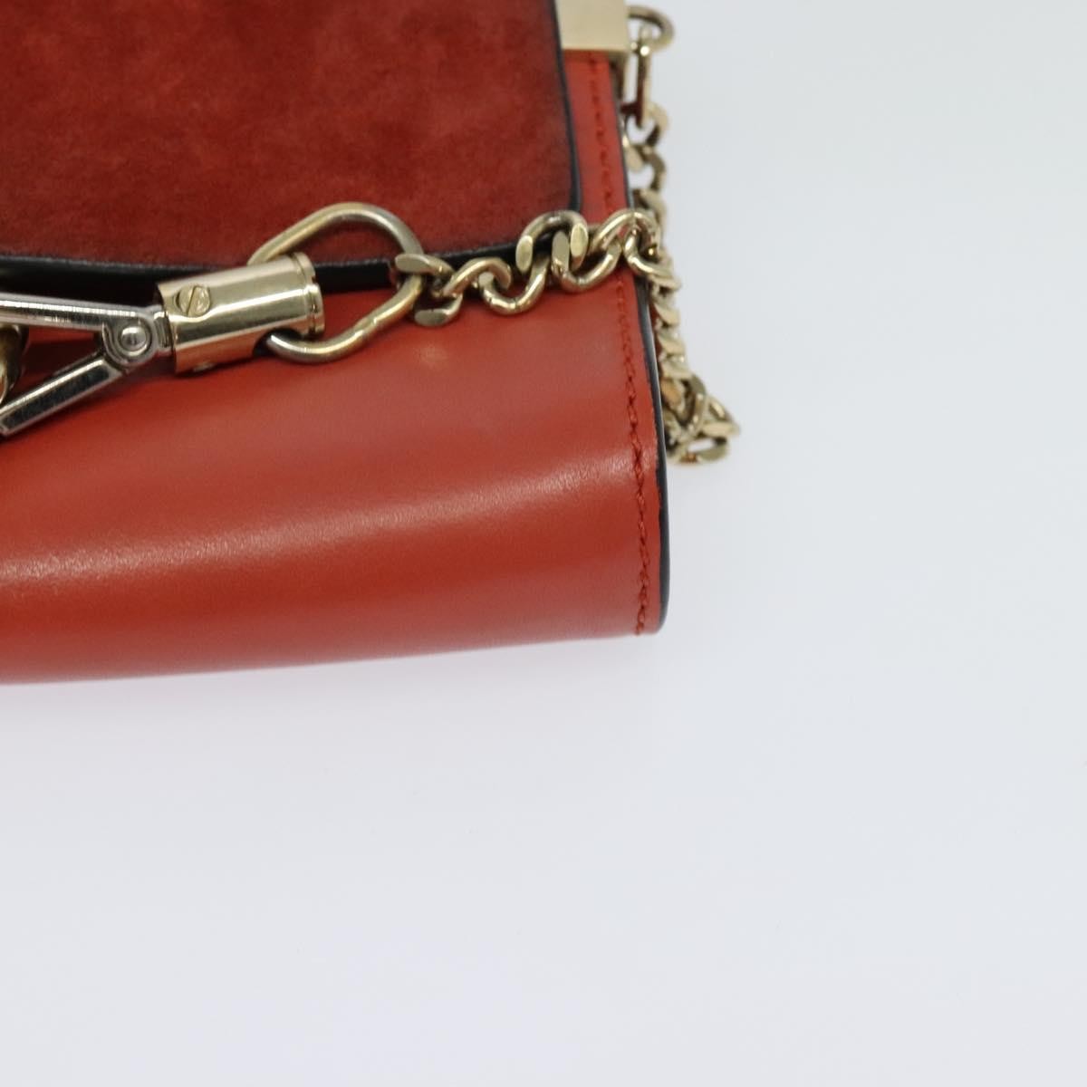 Chloe Faye Crossbody Leather and Suede, RED, SUEDE, Shoulder bag