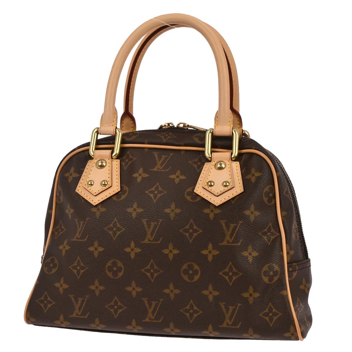 Louis Vuitton Manhattan Handbag Monogram Canvas, Brown, Canvas, Handbag