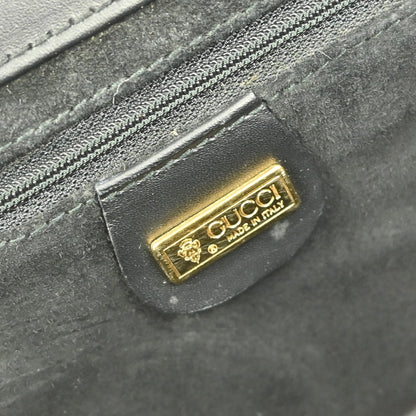 Gucci Vintage Shoulder Bag Leather, BLACK, LEATHER, Shoulder bag