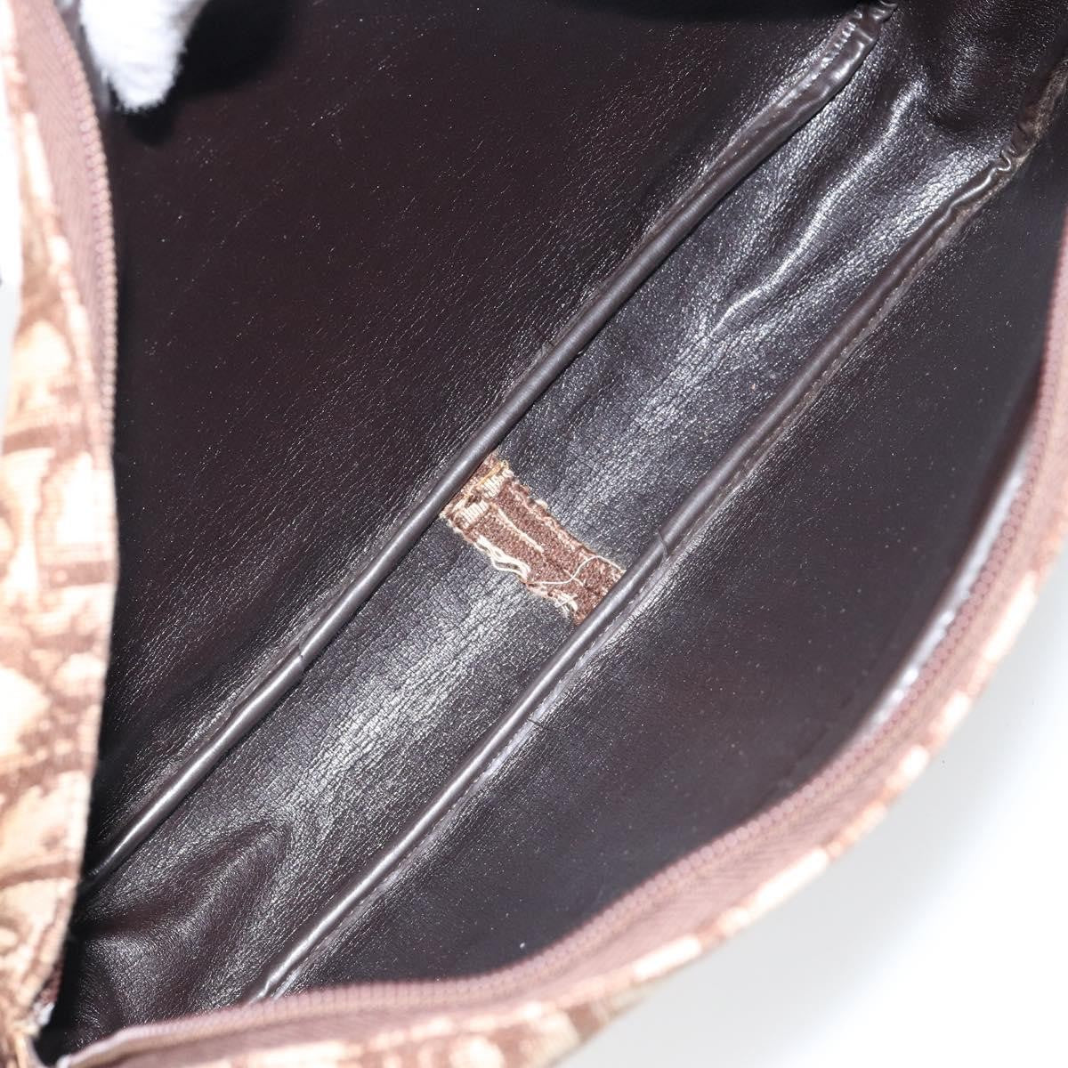 Christian Dior Vintage Trotter Crossbody Bag Diorissimo Coated Canvas, BROWN, CANVAS, Shoulder bag