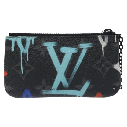 Louis Vuitton Pochette Clés Monogram Canvas, BLACK, CANVAS, Wallets