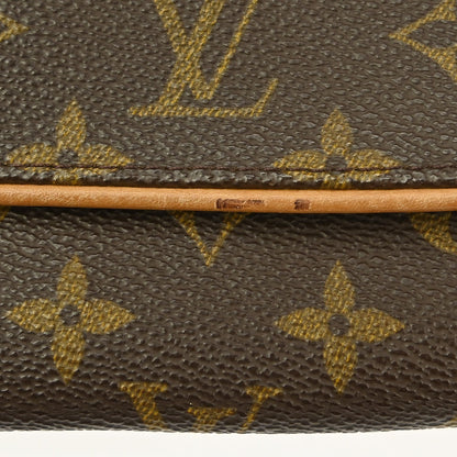 Louis Vuitton Twin Handbag Monogram Canvas, BROWN, CANVAS, Shoulder bag