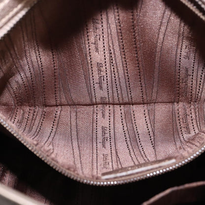 Salvatore Ferragamo Sofia Satchel Leather, BEIGE, LEATHER, Handbag