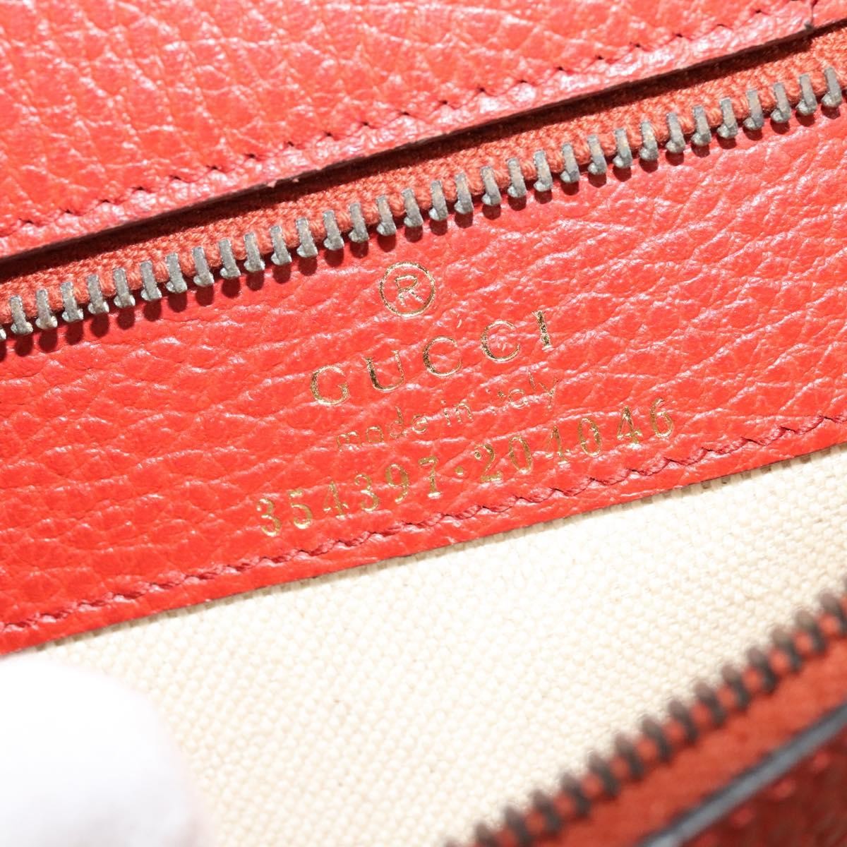 Gucci Swing Tote Leather, RED, LEATHER, Tote bag