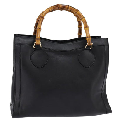 Gucci Diana NM Bamboo Handle Tote Leather, GOLD, LEATHER, Tote bag