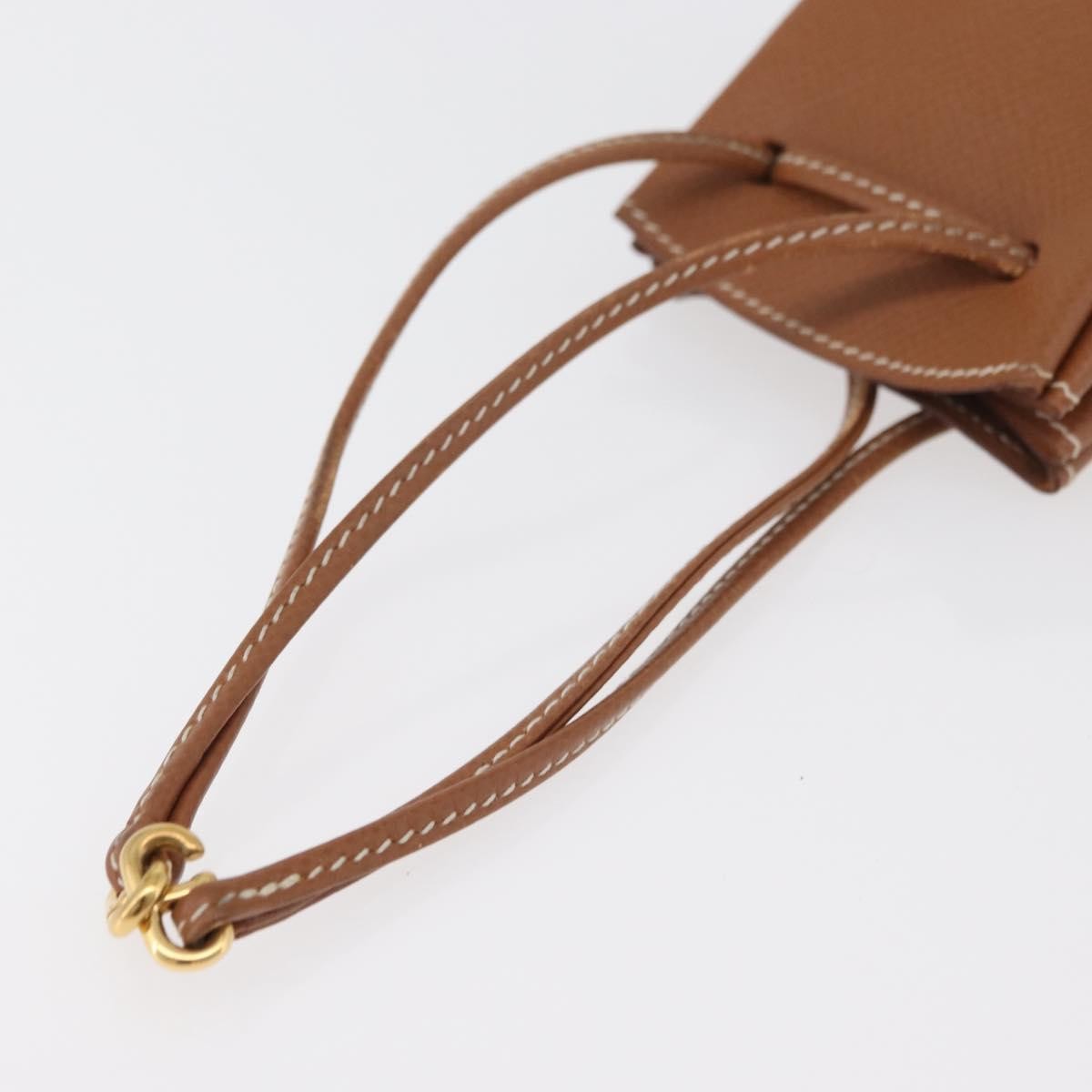 Hermes Vespa Pouch Leather, Brown, Leather, Clutch